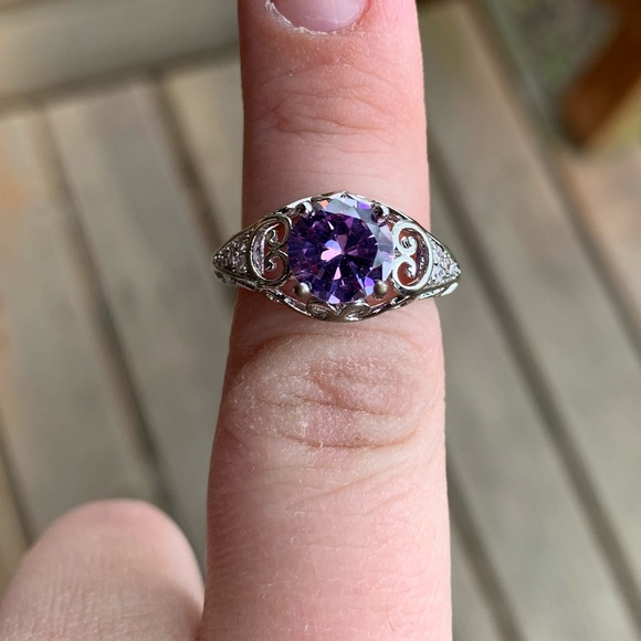 🌟SIZE 6 LEFT🌟VINTAGE STYLE AMETHYST - Picture 7 of 11